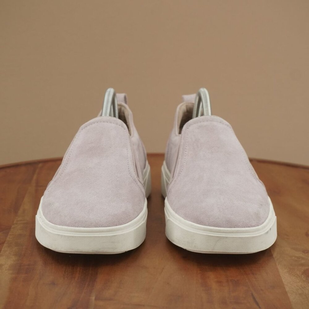 Vionic Slip-On Suede Sneakers in Light Lavender - Picture 3 of 15